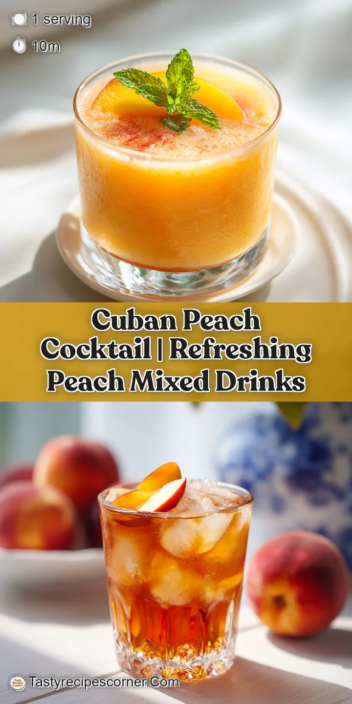 Close-up of a refreshing peach cocktail, condensation on the glass, bright orange hue.