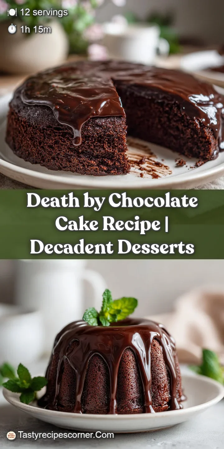 Close-up of a deeply fudgy chocolate cake, glistening ganache, moist crumbs, tempting a bite with its dark allure.