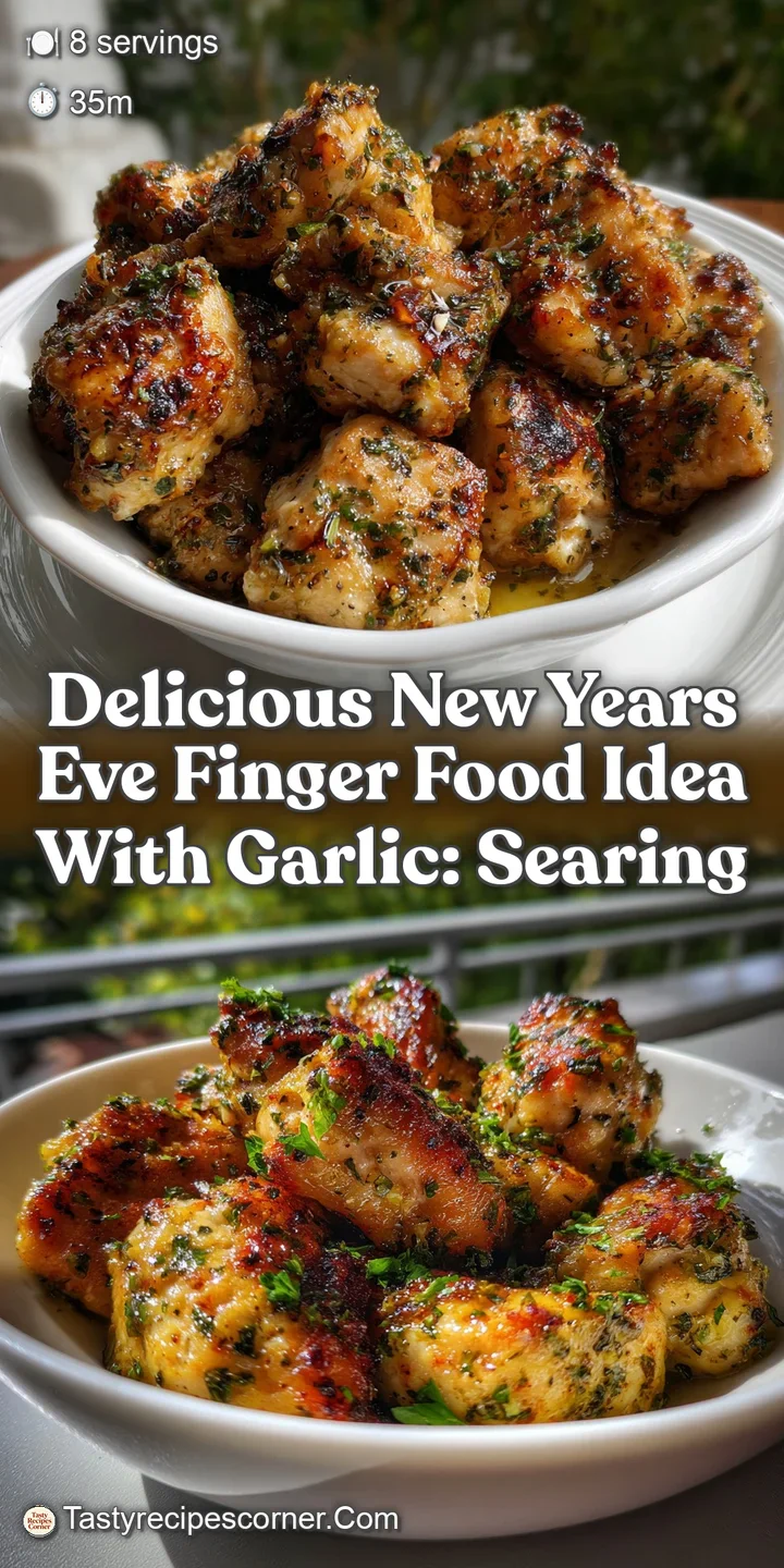 Close-up of a perfectly seared garlic-infused bite. Observe the rich, caramelized exterior and juicy interior, a delicious...