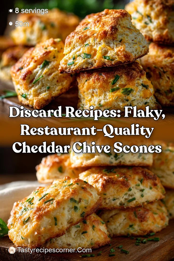 Discard Recipes: Flaky restaurant-quality Cheddar Chive Scones
