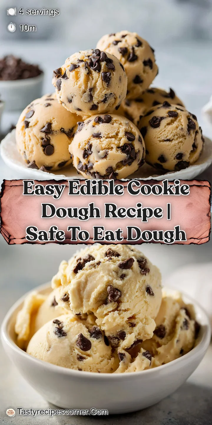 Close-up of soft, tempting edible cookie dough studded with rich dark chocolate chunks, promising a delightful, safe-to-ea...