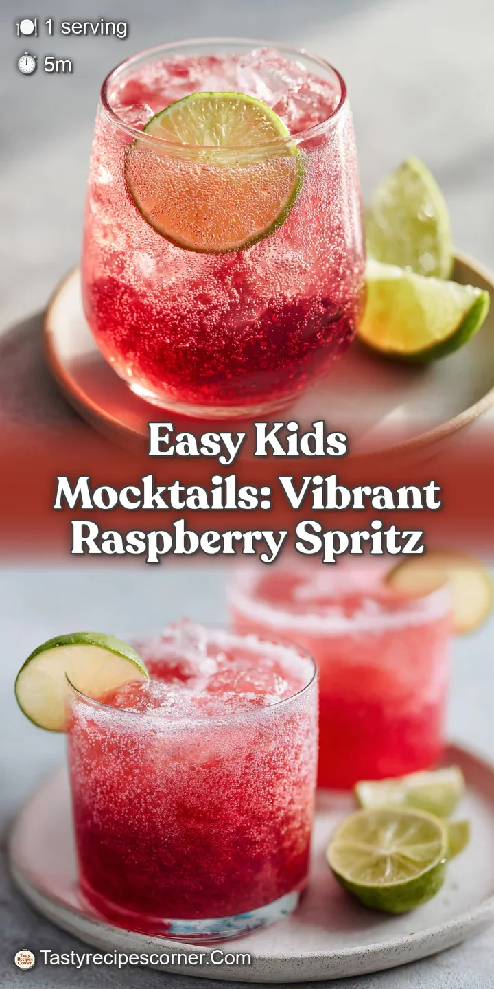 Close-up of a refreshing raspberry spritz with fizzing bubbles and a vibrant pink hue. Juicy raspberries and cool condensa...