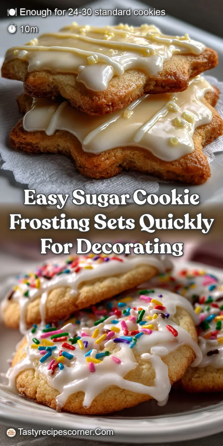 Easy Sugar Cookie Frosting Sets Quickly for Decorating
