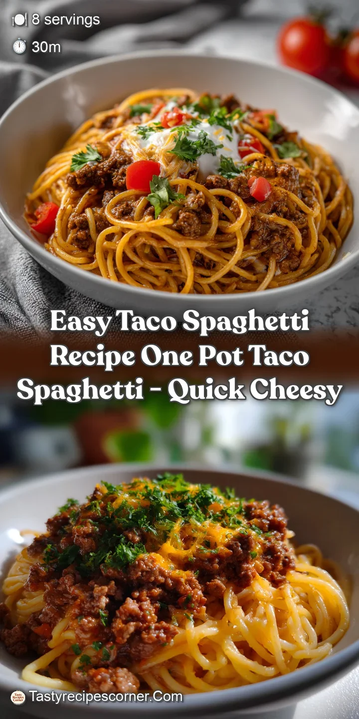 Easy Taco Spaghetti Recipe One Pot Taco Spaghetti - Quick Cheesy