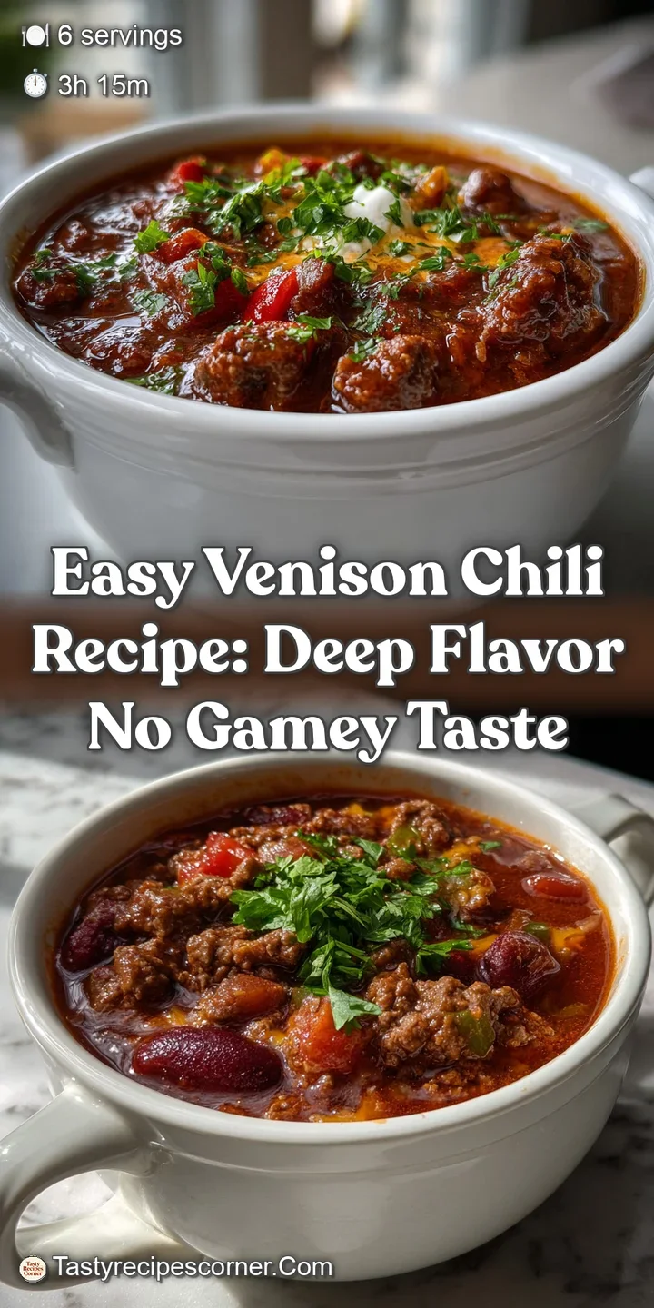 Easy Venison Chili Recipe: Deep Flavor No Gamey Taste