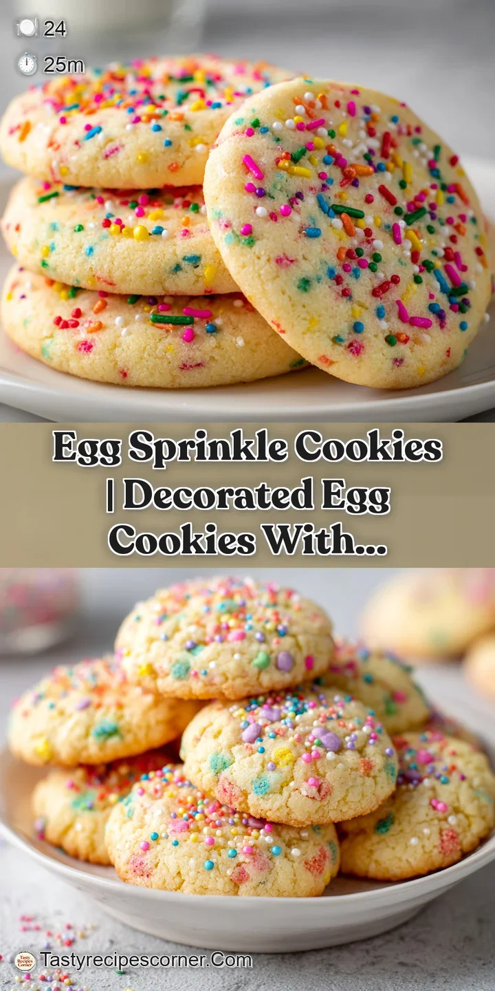 Close-up of an egg-shaped cookie, its sugary sprinkles creating a colorful, textured surface, inviting a bite.