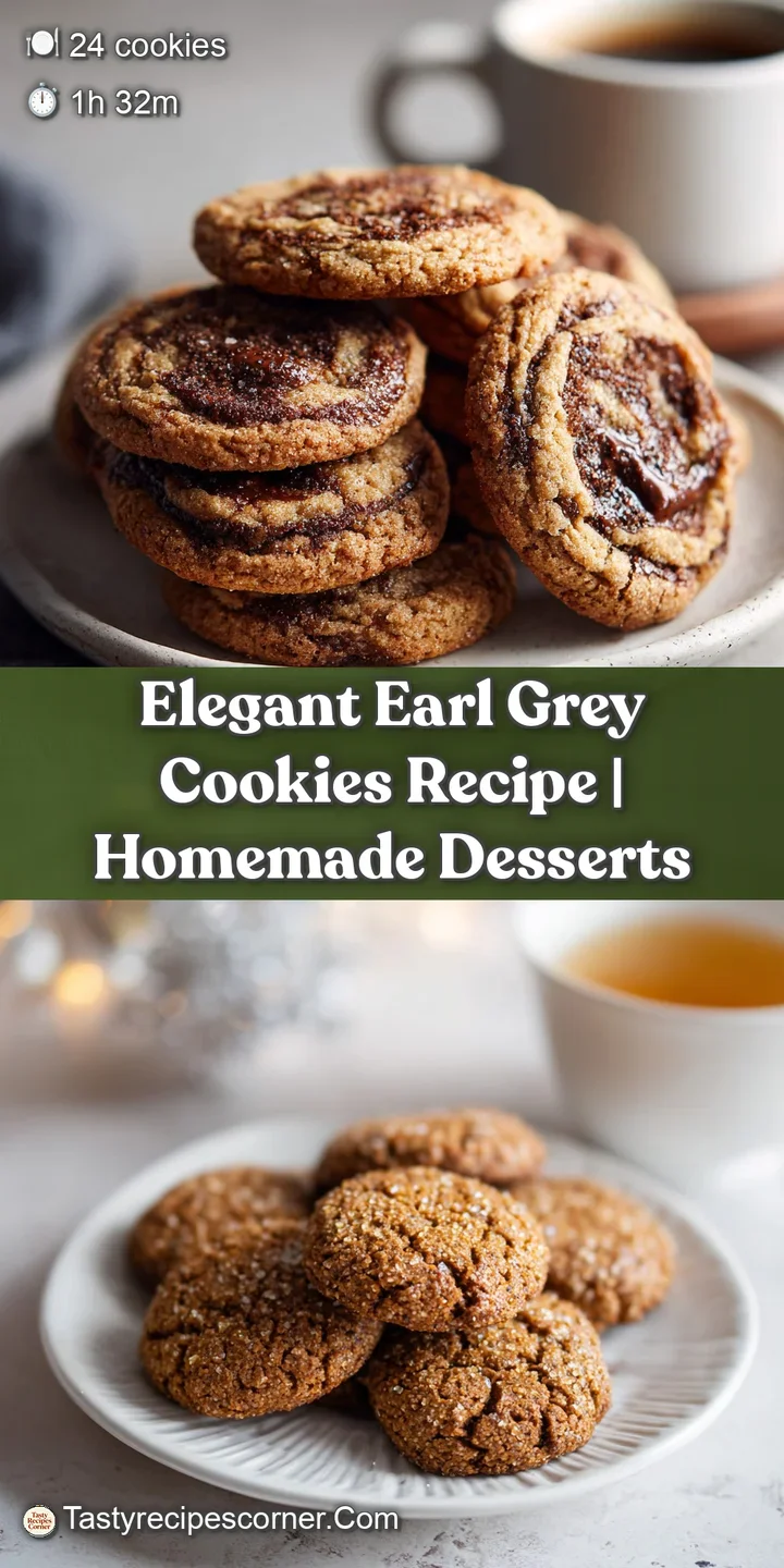 Close-up of an Earl Grey cookie. The textured surface of the cookie contrasts the shiny, crackled lemon glaze with tea spe...