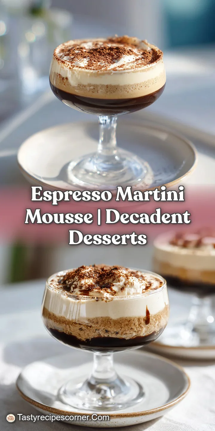 Close-up of glossy, rich espresso mousse. Swirls of cocoa dust create a tempting texture. Deep, inviting dark brown color.