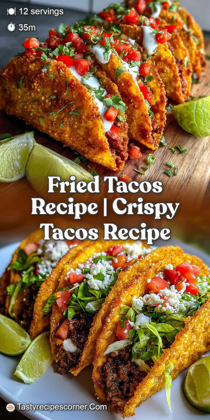 Close-up captures the flaky, blistered texture of fried taco shells bursting with savory ground beef and colorful toppings.