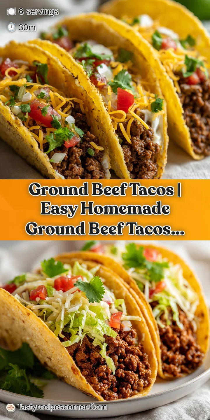 A close-up reveals juicy, richly browned ground beef overflowing from a crisp, golden corn tortilla with a sprinkle of che...