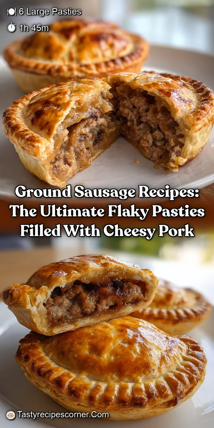 Ground Sausage Recipes: The Ultimate Flaky Pasties Filled with Cheesy Pork