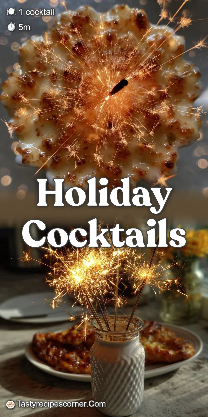 Close-up of a chilled champagne cocktail with rising bubbles, contrasted by deep red pomegranate seeds and a glistening, s...