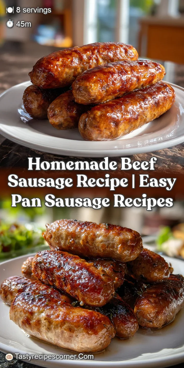 Homemade Beef Sausage Recipe | Easy Pan Sausage Recipes