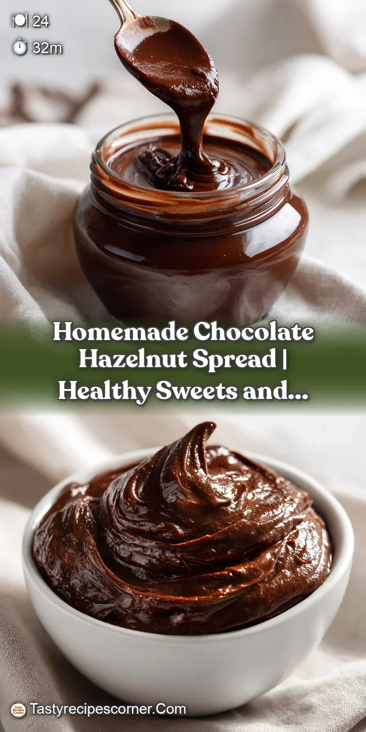 Close-up of luscious, dark chocolate hazelnut spread showcasing its creamy texture and deep, inviting color.
