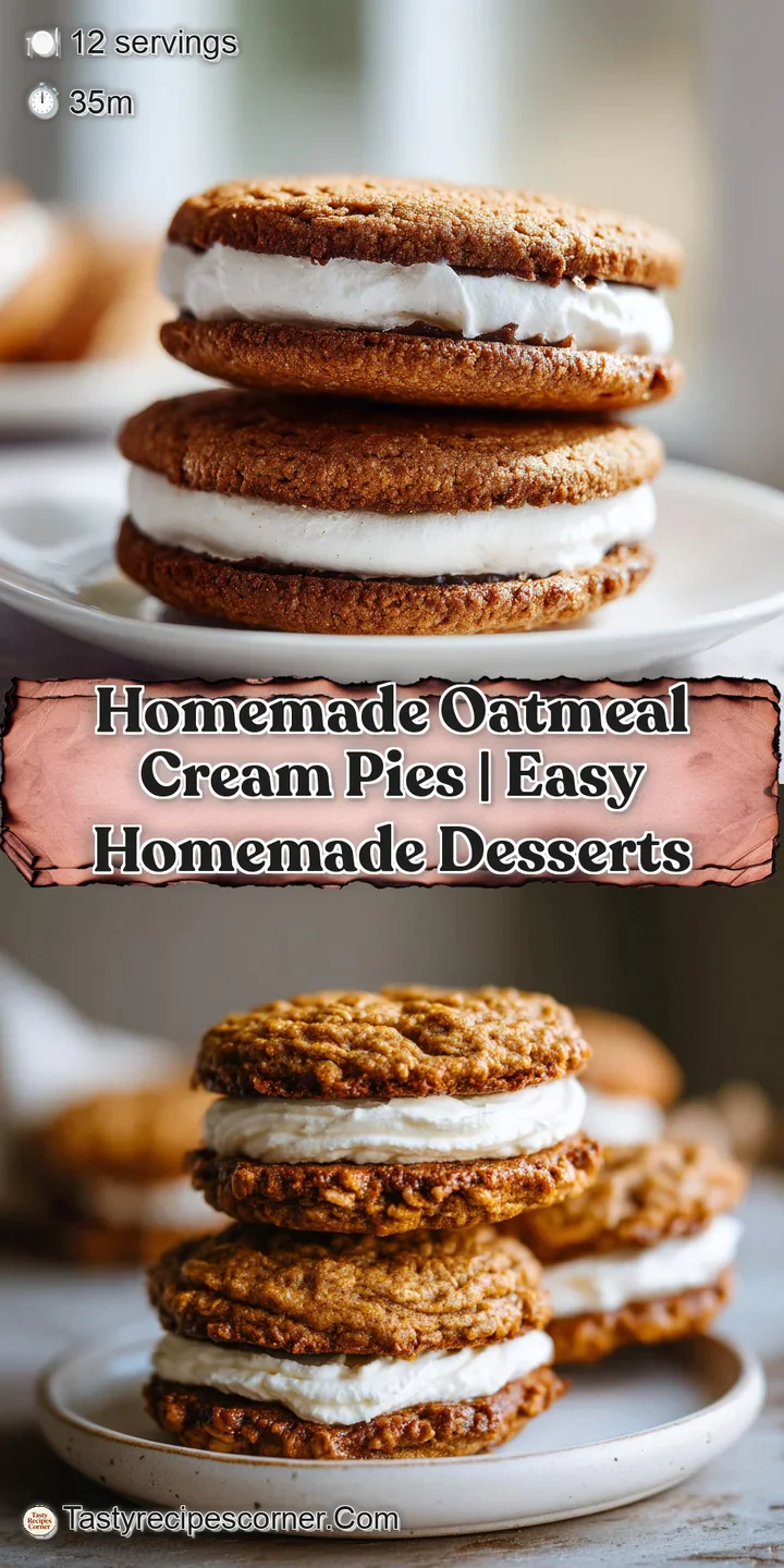 Close-up of an oatmeal cream pie showing the soft cookie texture and creamy filling oozing slightly, looking irresistibly ...