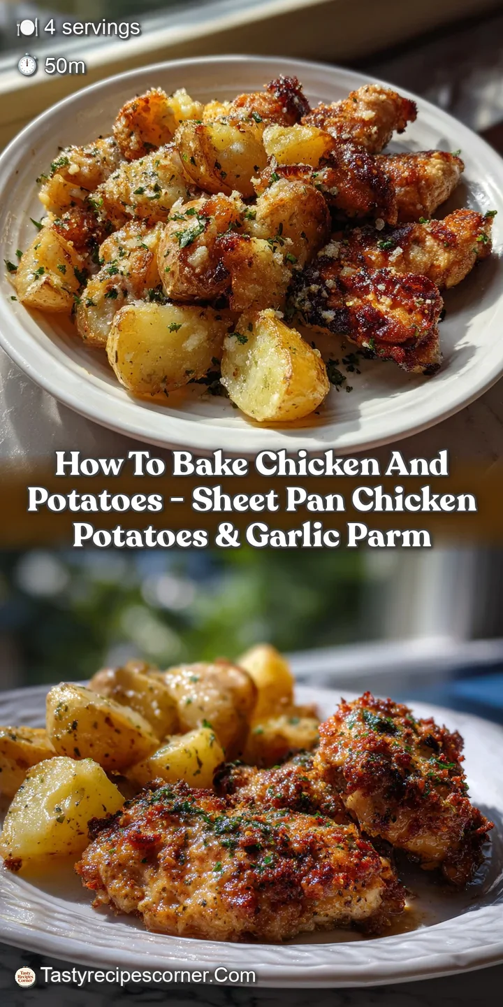 how to bake chicken and potatoes - Sheet Pan Chicken Potatoes & Garlic Parm