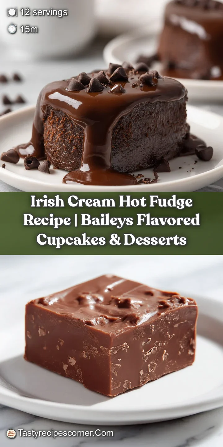 A close-up of warm, molten fudge sauce with a deep, inviting sheen, hinting at its creamy texture.