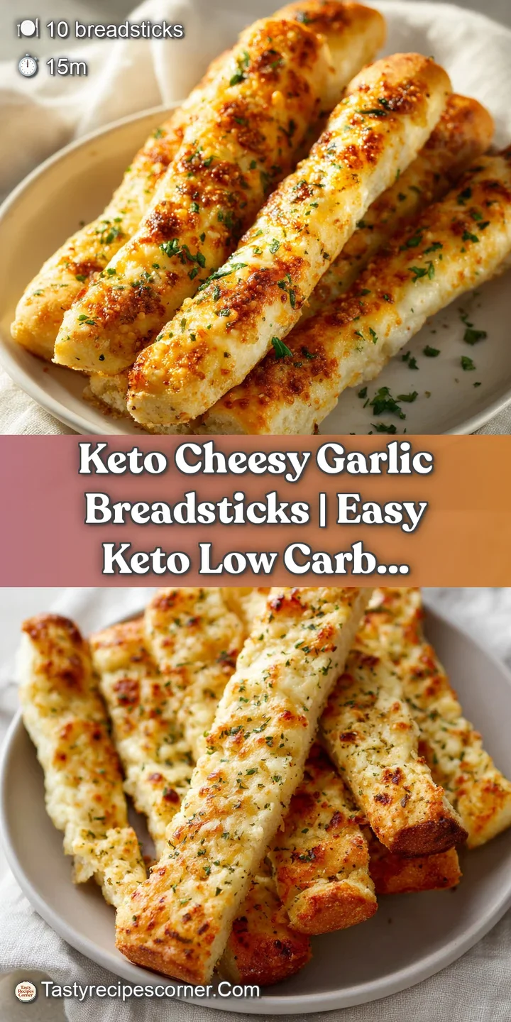 Close-up of a perfectly baked, cheesy garlic breadstick, revealing melted mozzarella and herb specks.