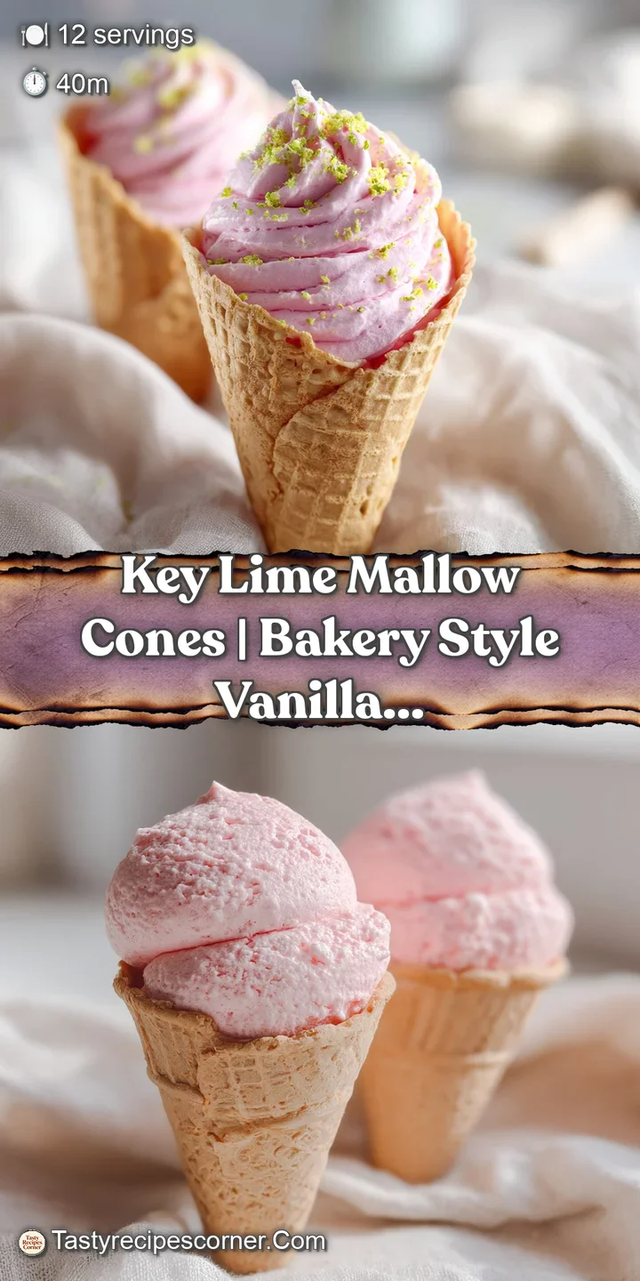 Close-up of a key lime mallow cone, revealing its fluffy texture, tart green color, and sprinkle of golden toasted coconut.