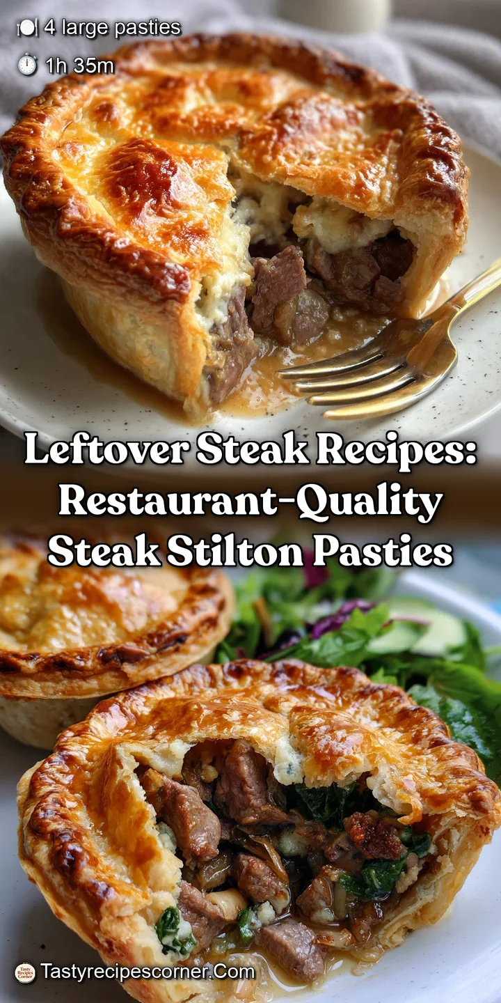 Leftover Steak Recipes: Restaurant-Quality Steak Stilton Pasties