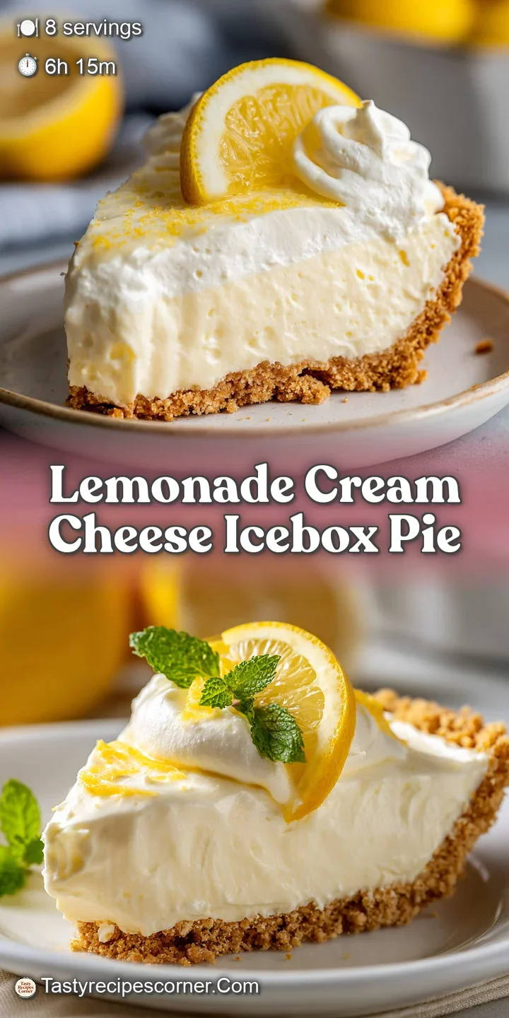 Close-up showcasing the delicate swirl of lemon cream filling, with visible graham cracker base promising a cool and tangy...