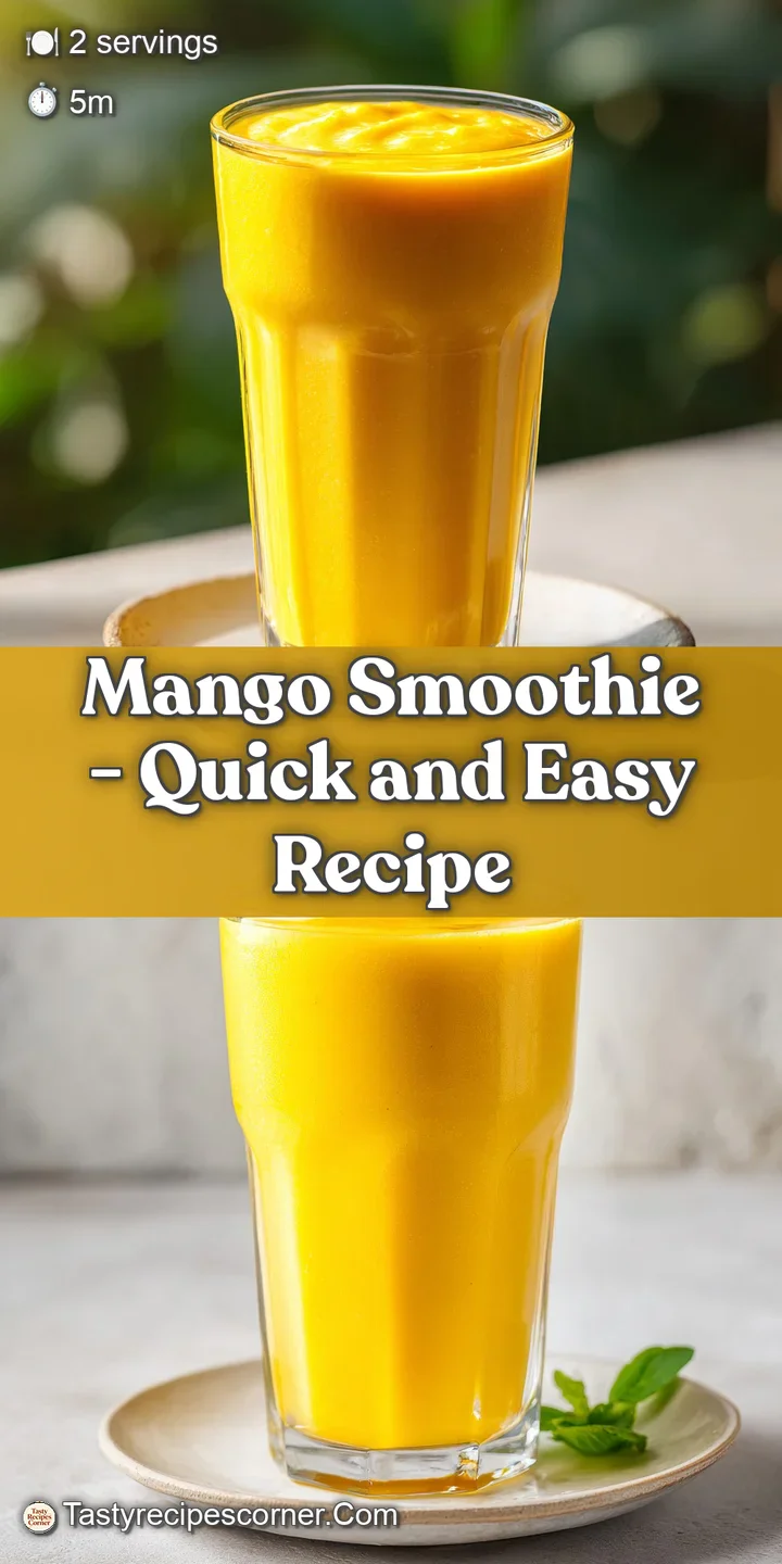 Close-up of a thick, velvety yellow blend with tiny air bubbles and a fresh, bright green mint leaf on top.