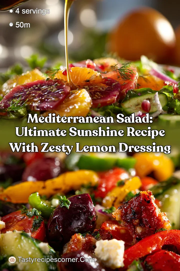 Mediterranean Salad: Ultimate Sunshine Recipe with Zesty Lemon Dressing