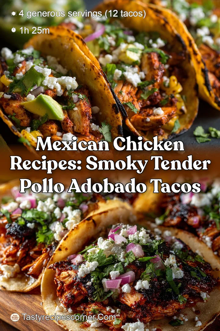 Mexican Chicken Recipes: Smoky Tender Pollo Adobado Tacos