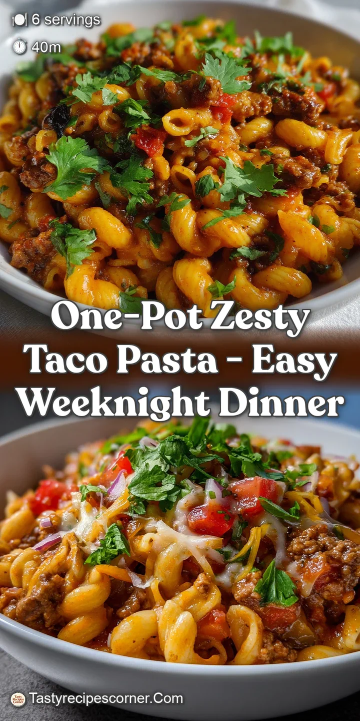 One-Pot Zesty Taco Pasta - Easy Weeknight Dinner