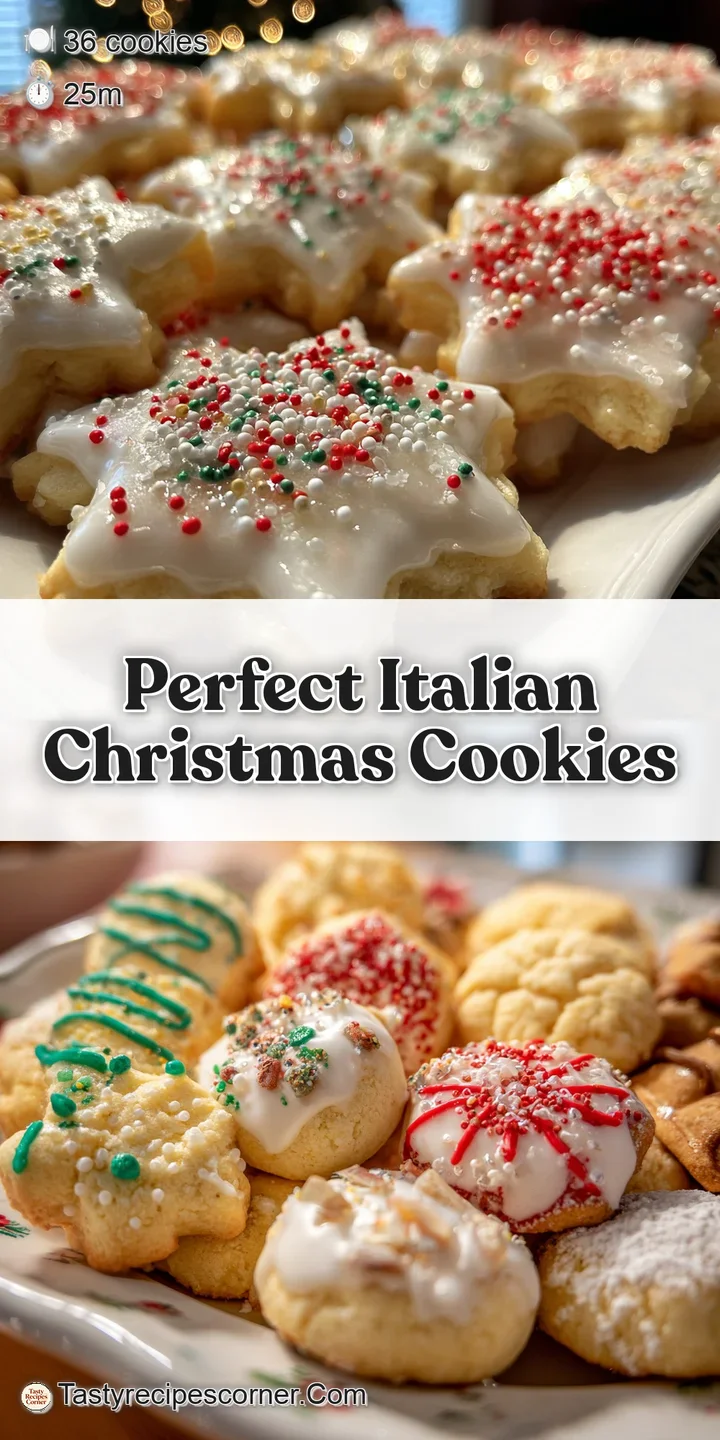 Close-up of a perfectly baked Italian Christmas cookie, revealing a slightly cracked surface coated in sweet powdered sugar.