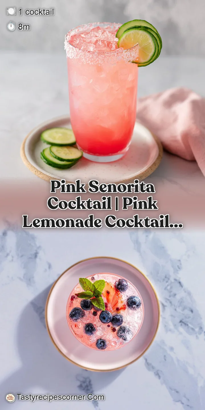 Close-up of refreshing pink drink, sparkling ice, sugar-coated rim, and juicy lime, promising a citrusy taste.