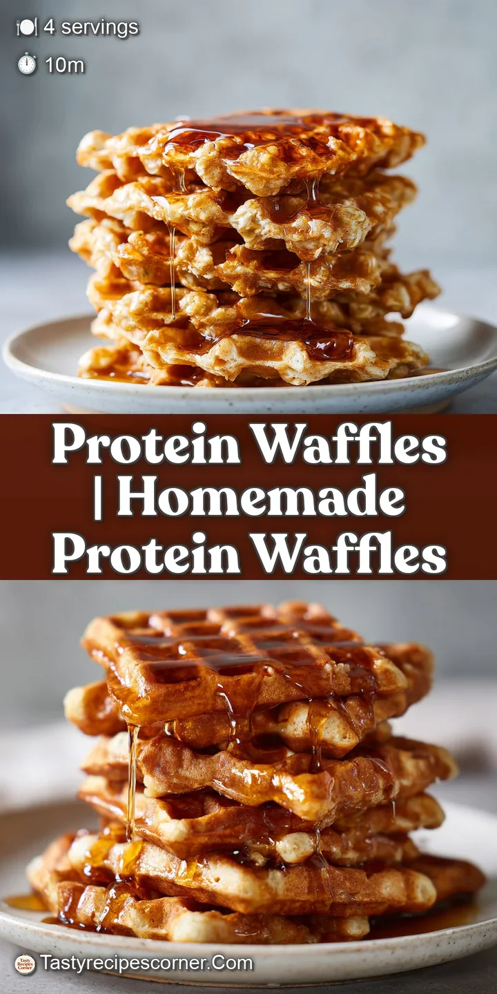 Close-up of a fluffy golden waffle with glistening maple syrup dripping down its crispy, textured squares.