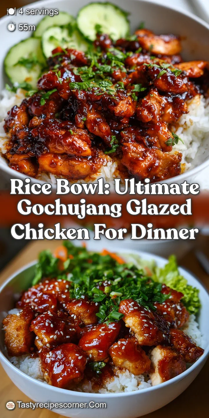 Rice Bowl: Ultimate Gochujang Glazed Chicken for Dinner