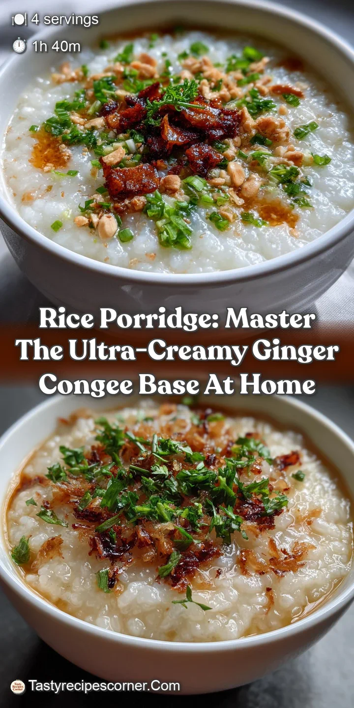 Rice Porridge: Master the Ultra-Creamy Ginger Congee Base At Home