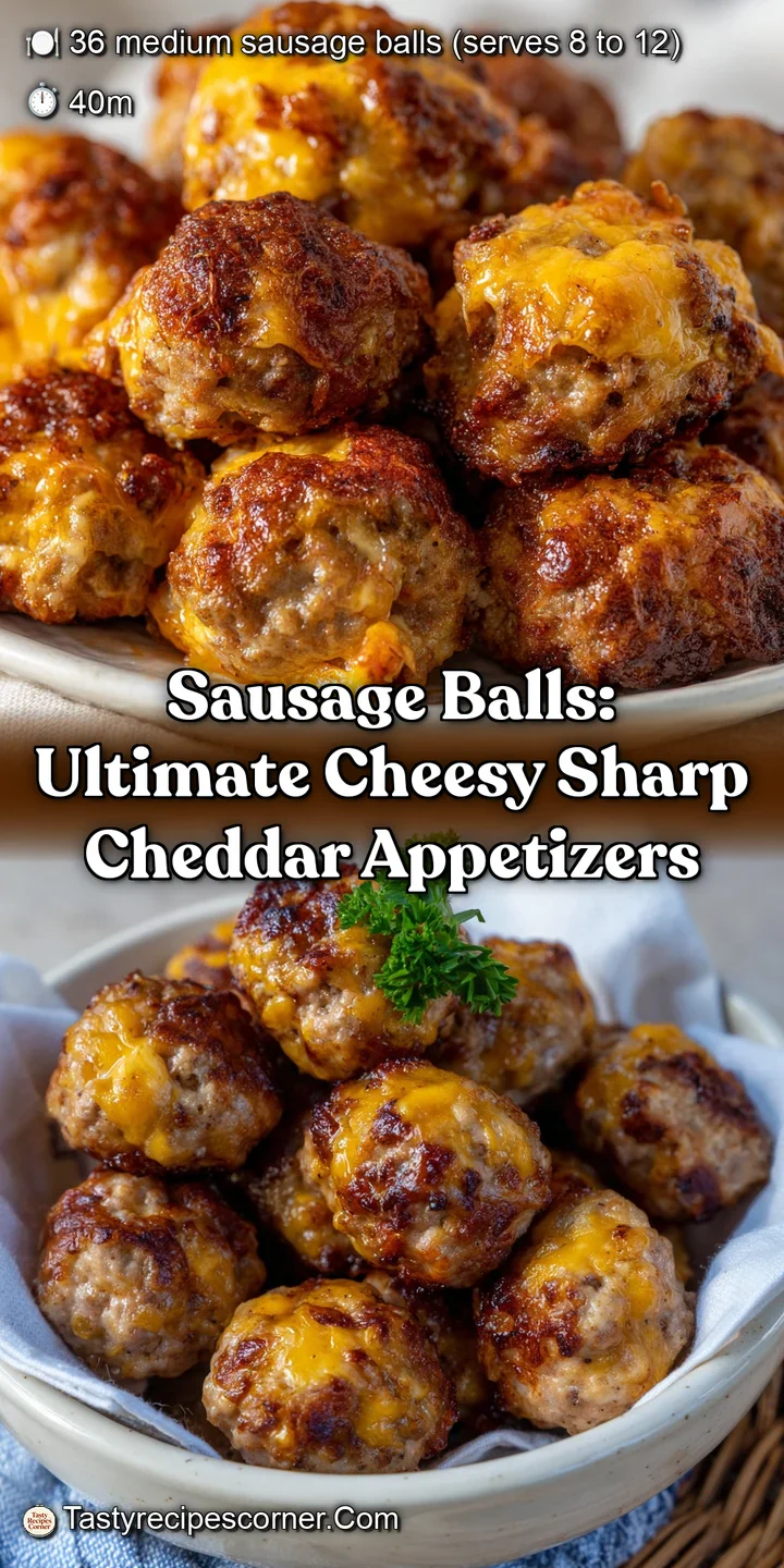 Sausage balls: Ultimate Cheesy Sharp Cheddar Appetizers