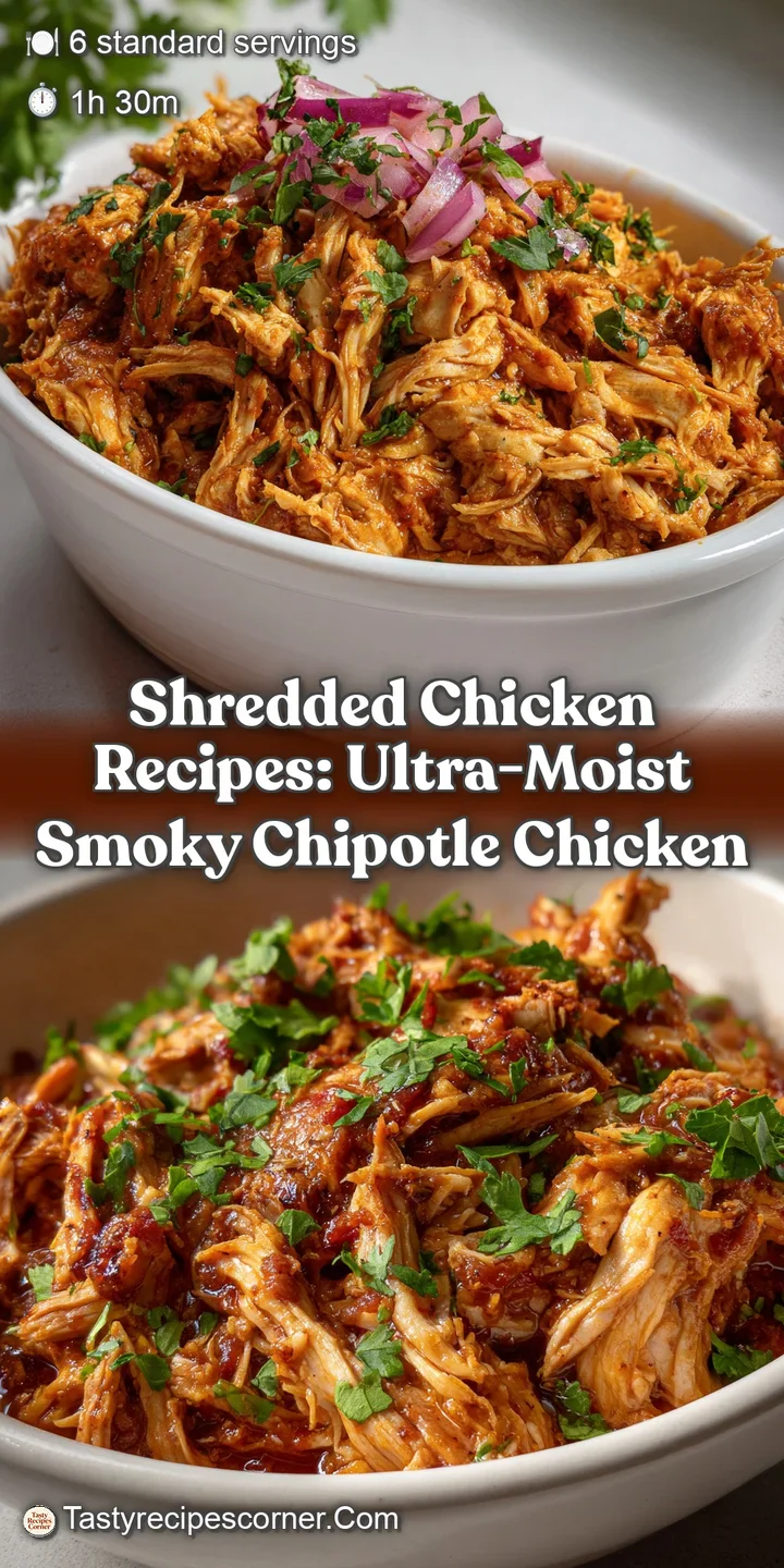 Shredded Chicken Recipes: Ultra-Moist Smoky Chipotle Chicken