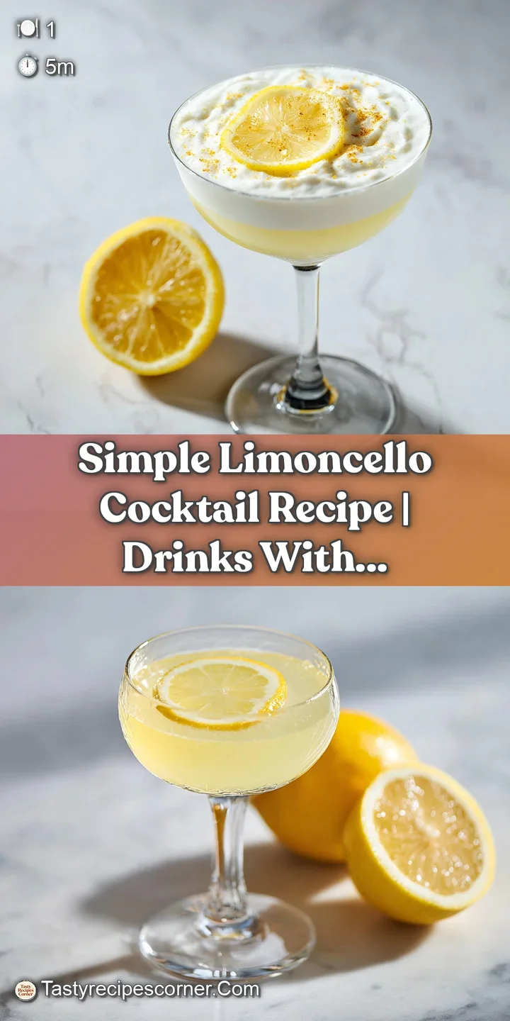 Close-up of a frosty Limoncello cocktail, capturing the condensation on the glass and the bright citrus hue, inviting and ...