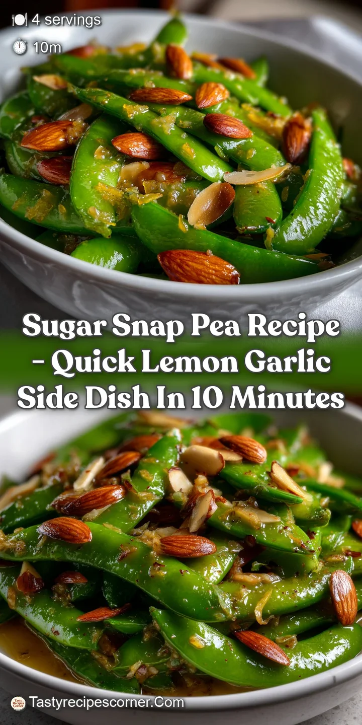 Sugar Snap Pea Recipe - Quick Lemon Garlic Side Dish in 10 Minutes