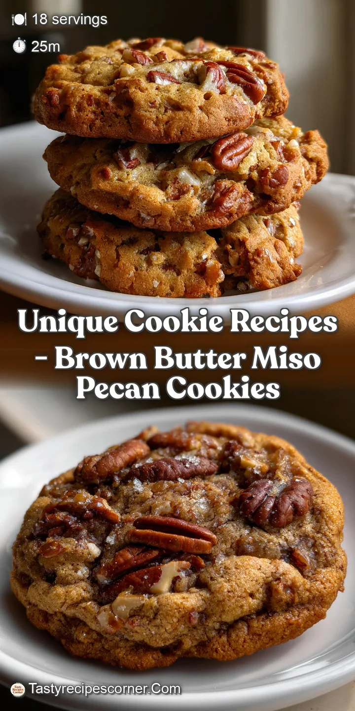 Unique Cookie Recipes - Brown Butter Miso Pecan Cookies