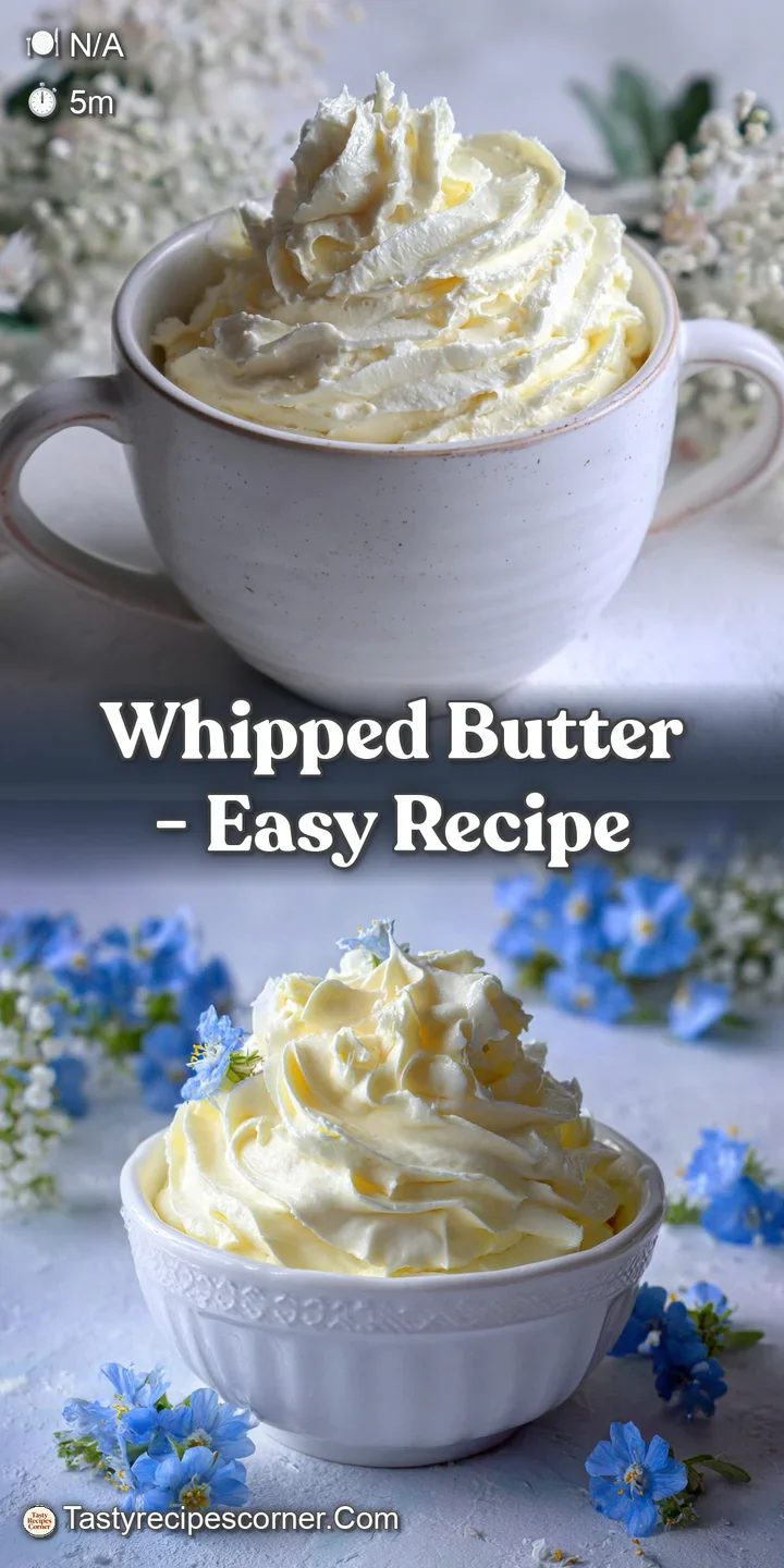 Close-up reveals the delicate, airy texture of whipped butter. Soft, pale yellow hues. A creamy, melt-in-your-mouth visual...