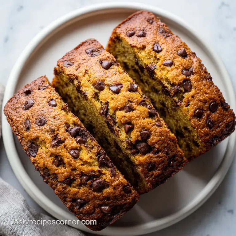 3 Ingredient Chocolate Chip Pumpkin Bread