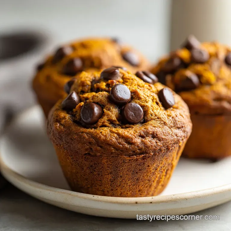 Three golden-brown muffins artfully arranged on a rustic wooden board, dusted with powdered sugar.