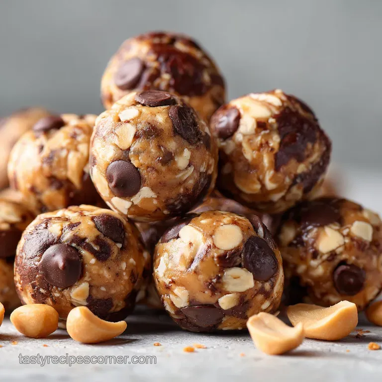 4 Ingredient Energy Oatmeal Ball with Peanut Butter
