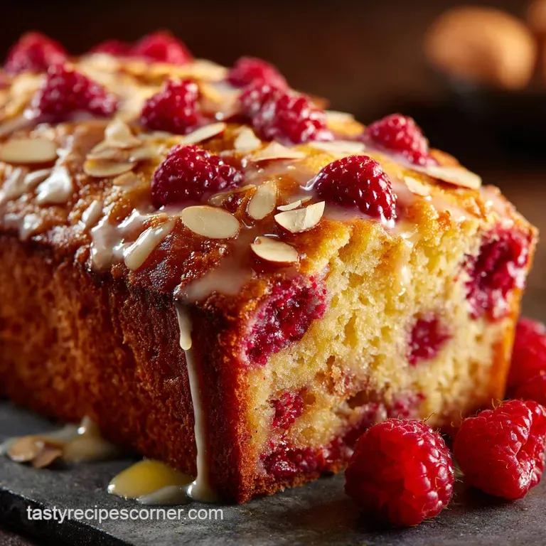 Almond Flour Recipes: the Easiest Zesty Lemon Raspberry Loaf presentation