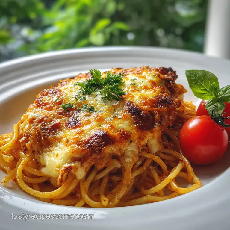 Baked Chicken Spaghetti: Velvety Cream Sauce