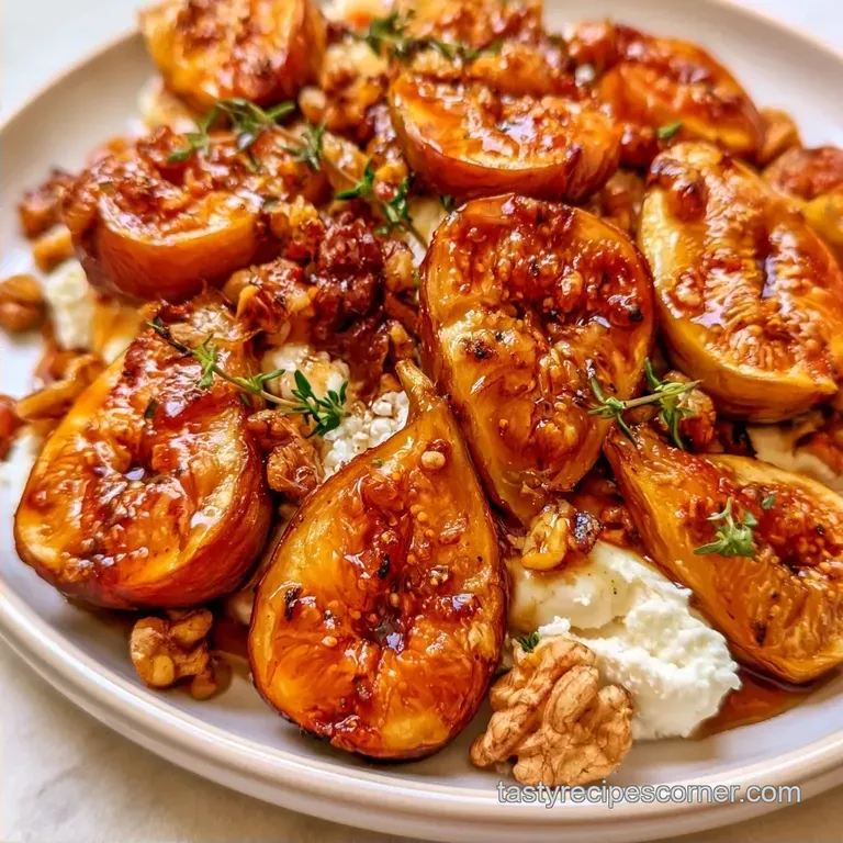 Baked Figs with Goat Cheese with Honey and Walnuts