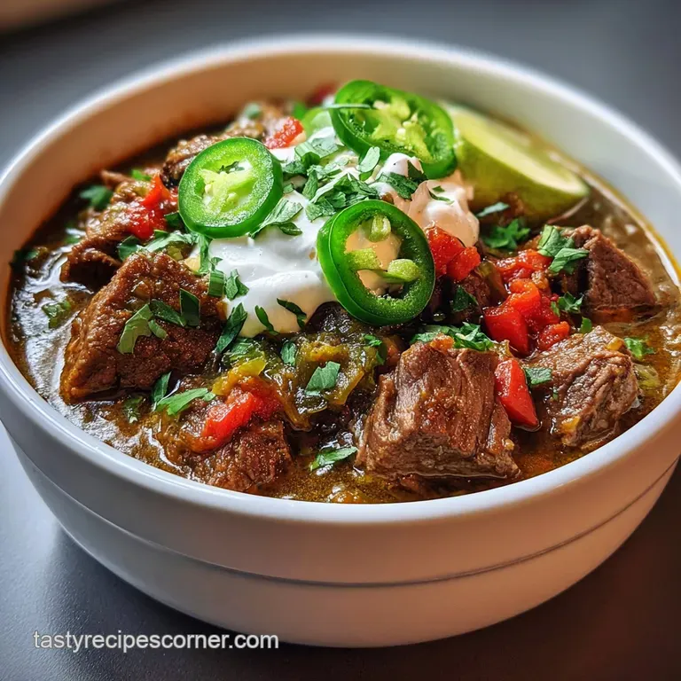 Beef Chili Verde Slow Cooker Recipe