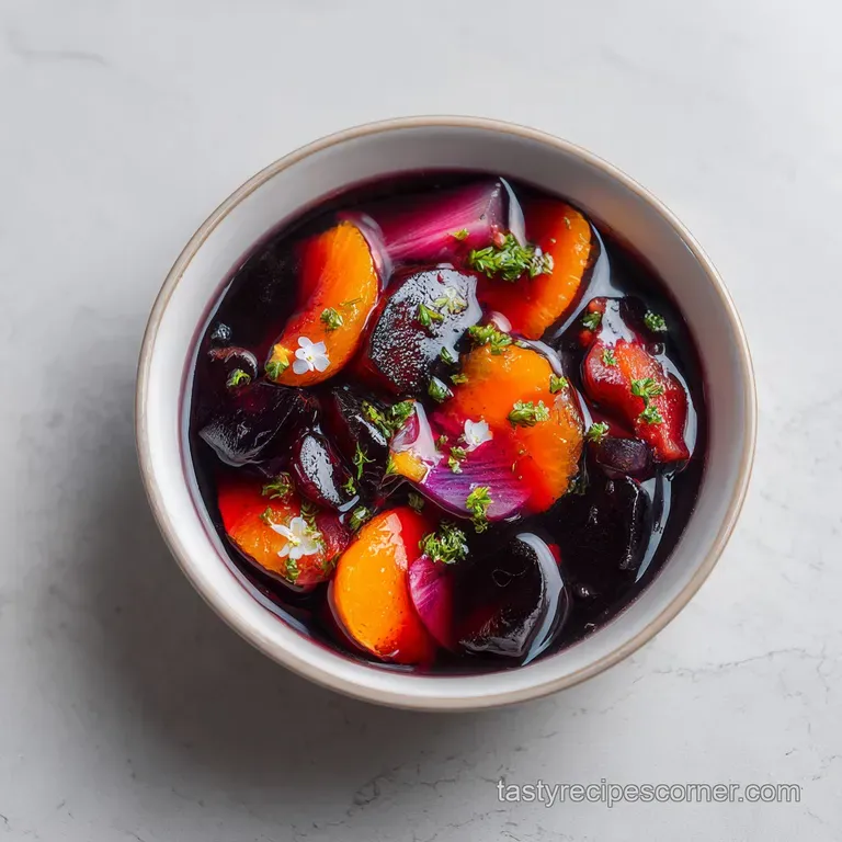 Elegant glass of black sangria with sliced oranges and dark berries, ready to enjoy. Refreshing and vibrant.