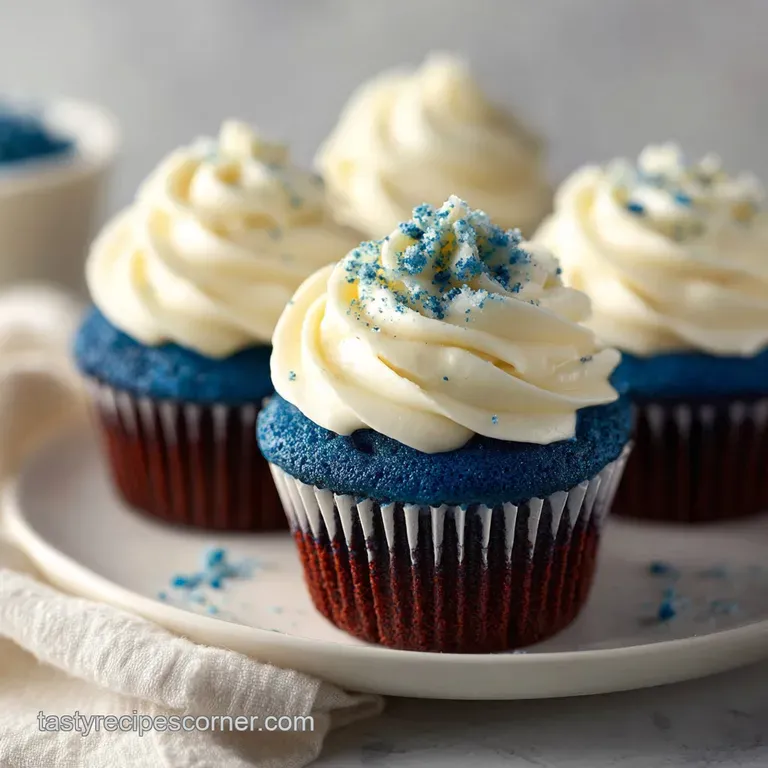 Blue Velvet Cupcakes and Finding: White Chocolate Core