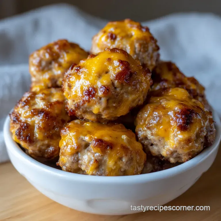Sausage Balls: the Perfect Cheesy Bite presentation